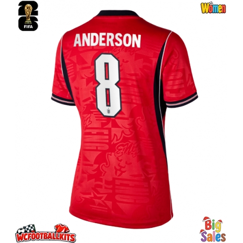 England Elliot Anderson #8 Replica Away Stadium Shirt for Women World Cup 2026 Short Sleeve
